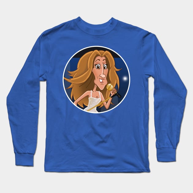 celine dion singer Long Sleeve T-Shirt by sarimunir